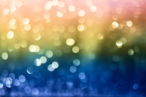 Defocused of multicolor LED light on black background. Bokeh photo of LED lig Stock Photos