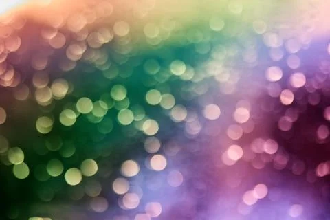 Defocused of multicolor LED light on black background. Bokeh photo of LED lig Stock Photos