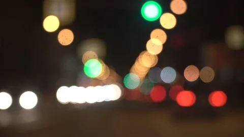 Defocused night city lights. Stock Footage 105228095