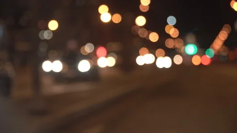 Defocused night city lights. Stock Footage 105228217