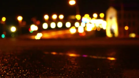 Defocused night traffic. 스톡 동영상 28329053