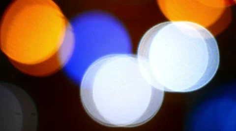 Defocused night traffic light Stock Footage 50676702