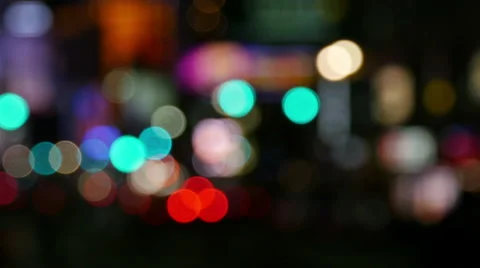 Defocused night traffic lights 4k Stock Footage 49673602