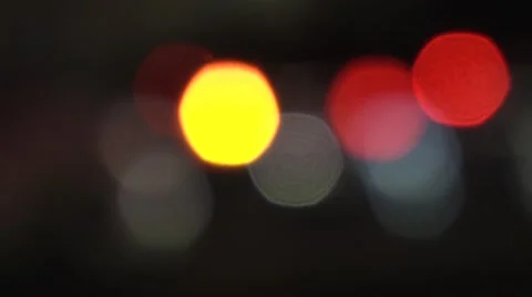 Defocused night traffic lights. Bokeh.  00334 Stock Footage 49010076