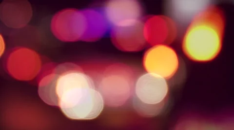 Defocused Night Traffic Lights Stock Footage 54379992