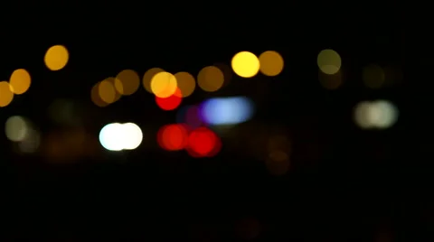 Defocused night traffic lights Stock Footage 58651917