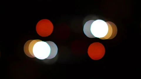 Defocused night traffic lights Stock Footage 67385430
