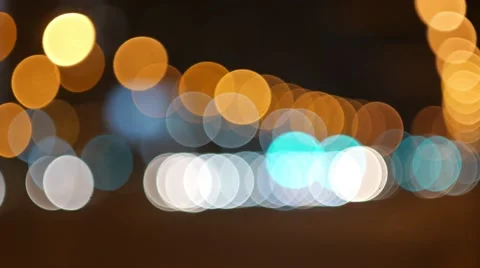 Defocused night traffic lights Stock Footage 68000211