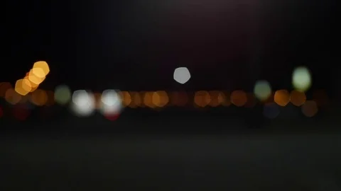 Defocused night traffic lights Stock Footage