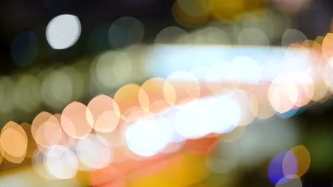 Defocused night traffic lights Stock Footage 94176848
