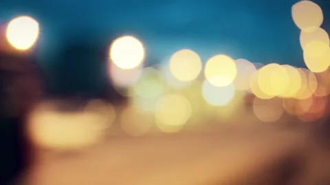 Defocused night traffic lights Stock Footage 106795696