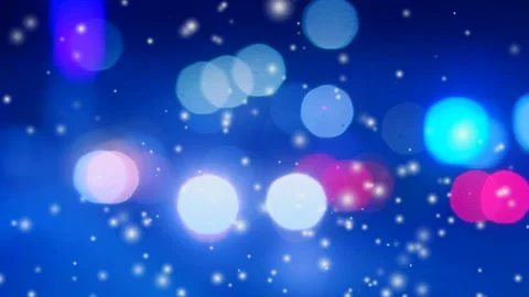 Defocused night traffic lights, snowfall Video stock 102650465
