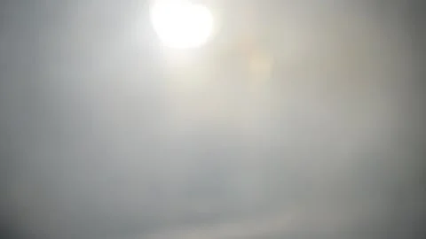 .defocused . Not focus. White smoke that fully frames the dark night atmosphere. Stock Footage 296930041