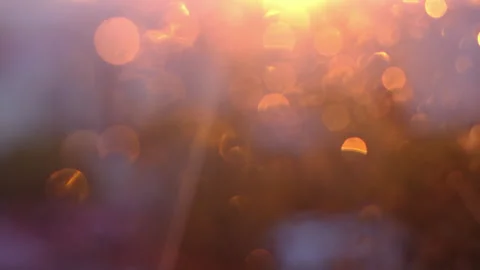 Defocused overlay background, lights on window glass. rain Stock Footage 292353257