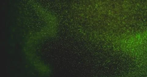 Defocused particles green light leak glimmer bokeh Stock Illustration