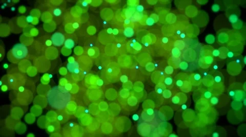 Defocused particles random motion green Stock Footage 45599566