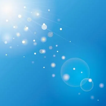 Defocused rays lights bokeh abstract vector banner Illustrazione stock
