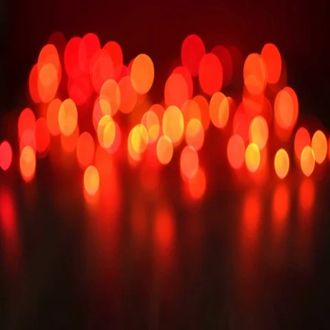Defocused red Christmas lights Stock Footage 69380252