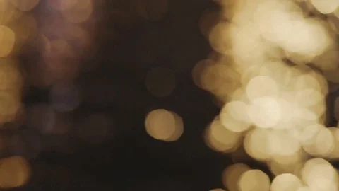 Defocused river reflection lights. Night city river reflections Stock Footage 74003024