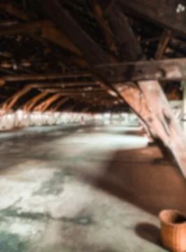 Defocused, the room is in the upper part of the building 스톡 사진