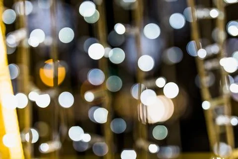Defocused scattered bokeh dots background Stock Photos