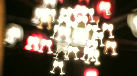 Defocused Shot of Lights on Modern Lamp Stock Footage 50362786