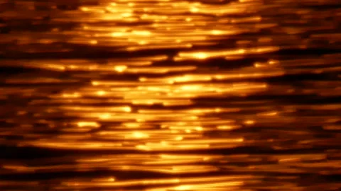 Defocused shot of small ripple wave in sea, shiny sparkling sunlight reflecti Stock Footage 130578767