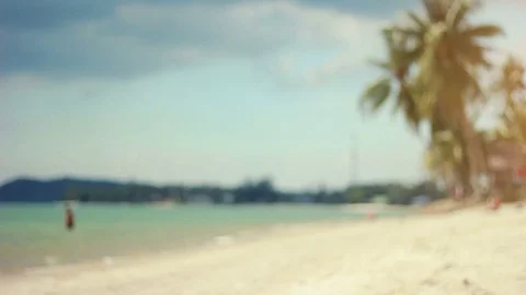 Defocused shot of the tropical beach Stock Footage 72652663