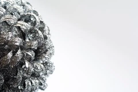 Defocused silver glitter texture surface christmas ball abstract background w 스톡 사진