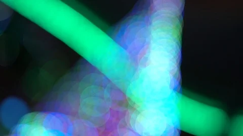 Defocused sparkling christmas tree of smooth bright multicolor bokeh lights Vídeo Stock 99148943