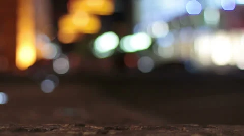 Defocused Square City Lights Stock Footage 25561382