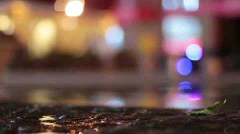 Defocused Square City Lights Stock Footage 25561601