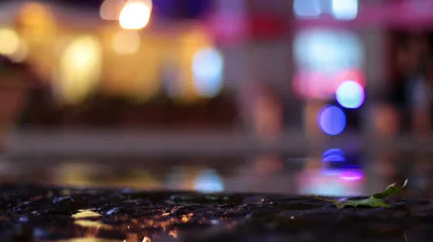 Defocused Square City Lights Stock Footage 25561725