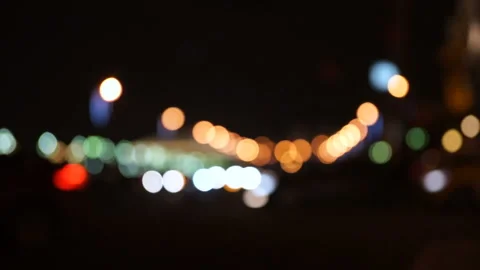 Defocused stream of cars Stock Footage 103552011
