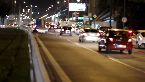 Defocused Traffic Lights #01 Stock Footage 121363494