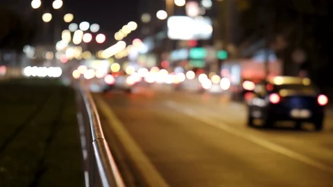 Defocused Traffic Lights #02 Stock Footage 121364880