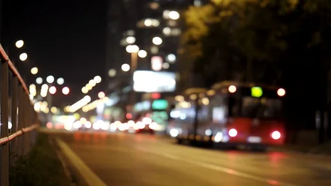 Defocused Traffic Lights #04 Stock Footage 121366811