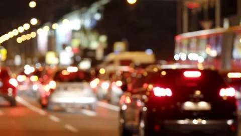 Defocused Traffic Lights #06 Stock Footage 121371961