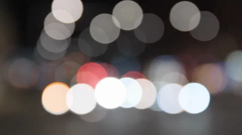 Defocused traffic lights Stock Footage 36165696
