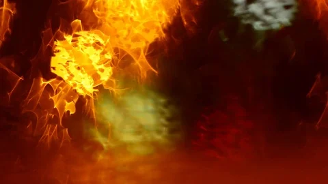 Defocused traffic lights through wet car glass. Stock Footage 73619894