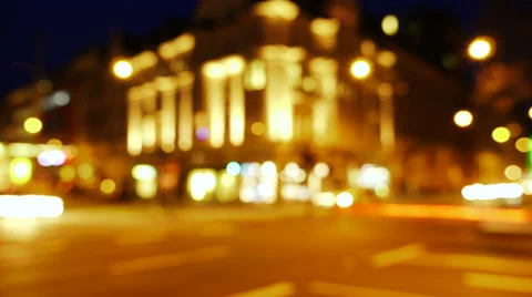 Defocused traffic at night Stock-Footage 60575796