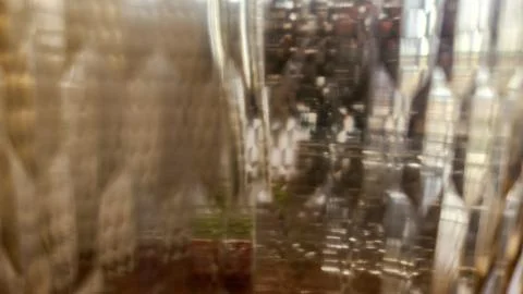 Defocused transparent surface with light distortions and overlapping reflec.. Stock Photos