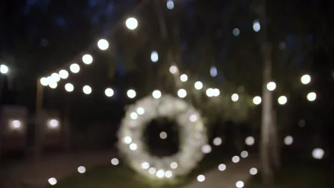 Defocused view of beautiful arch at night. Stock Footage 167435940