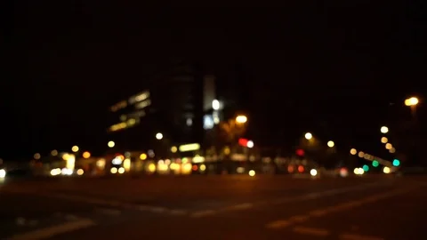 Defocused view of busy intersection in Berlin with street car Stock Footage 120929902