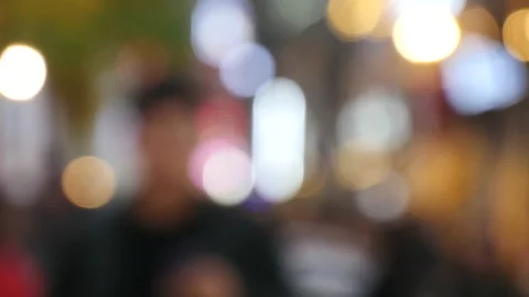 Defocused view of Crowd walking around street in south korea 库存影片 162636297