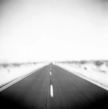 Defocused view of empty road Foto stock