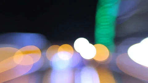 Defocused view of the night city. Stock Footage 95562011