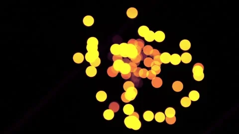 Defocused yellow bokeh on a dark background Stock-Footage 235583299