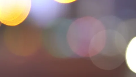 Defocused yellow circles light effects, abstract blurred motion boche particles Stock Footage 93400809