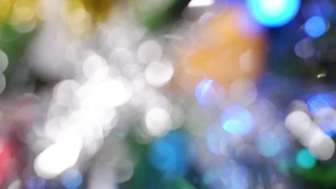 Defocusing sparkles and lights. Bokeh multicolored. Shiny spots Stock Footage 167605953